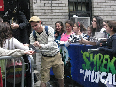 ... briefly backstage but we didn t get to see brian d arcy james shrek